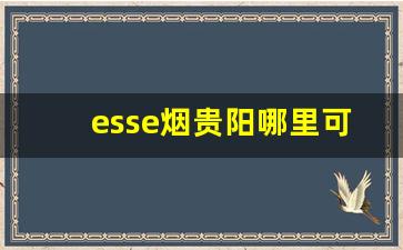 esse烟贵阳哪里可以买-esse烟武汉哪里有卖