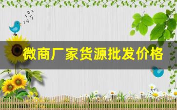 微商厂家货源批发价格表-微商货源去哪里找正品