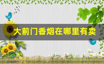 大前门香烟在哪里有卖-大前门香烟的价格与图片