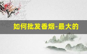 如何批发香烟-最大的酒水网上批发平台