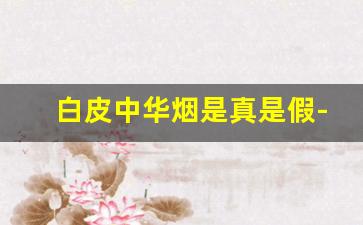 白皮中华烟是真是假-中华烟假货多吗