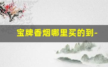 宝牌香烟哪里买的到-宝牌香烟现在还有吗