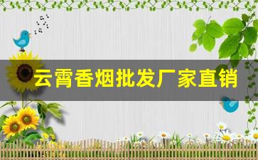 云霄香烟批发厂家直销2023款-云霄烟全国批发
