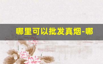 哪里可以批发真烟-哪里有批发烟的地方