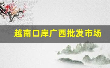 越南口岸广西批发市场-广西越南商品批发市场在哪里